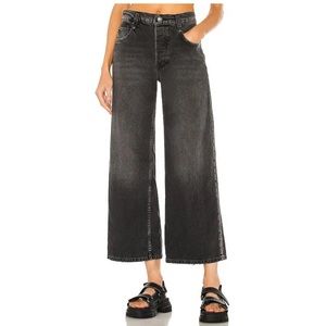 We the Free | Chalet Black Straight Leg Ankle Jeans